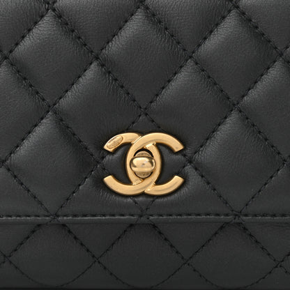 Chanel Calfskin Crystal Quilted Extra Mini Coco Handle Flap Black 8 of 10