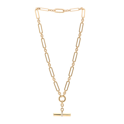 David Yurman 18K Yellow Gold Diamond 6.5mm Lexington Chain Toggle Necklace 3 of 4