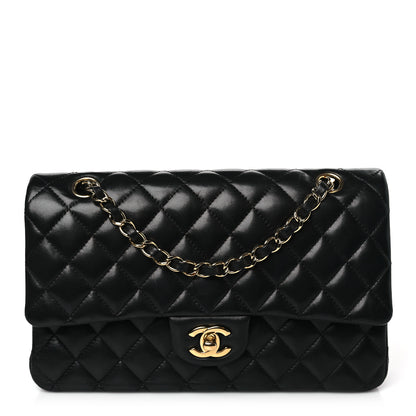 Chanel Lambskin Quilted Medium Double Flap Black 1 of 10