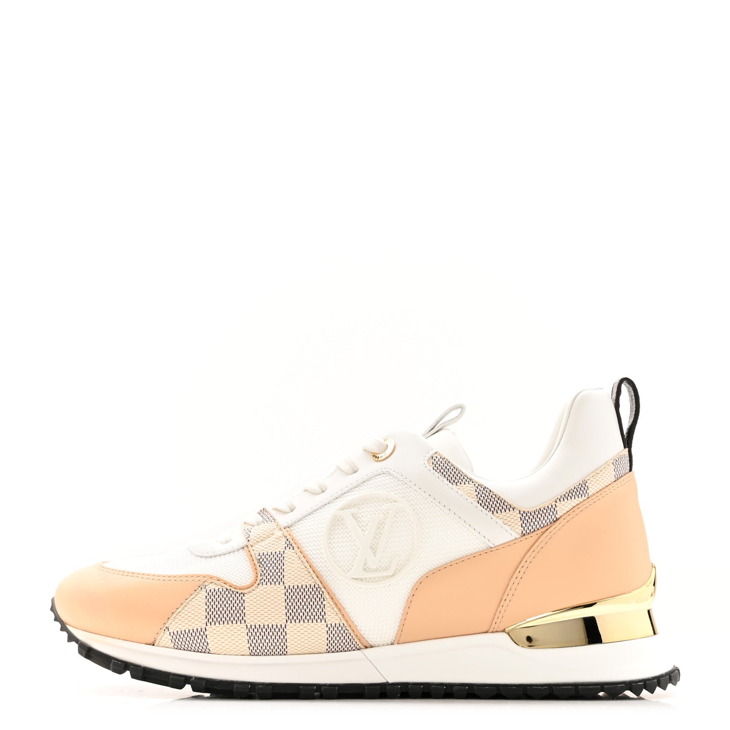 Calfskin Damier Azur Run Away Sneakers 39 White