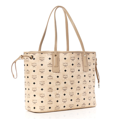 MCM Visetos Medium Liz Reversible Shopper Tote Beige 2 of 4