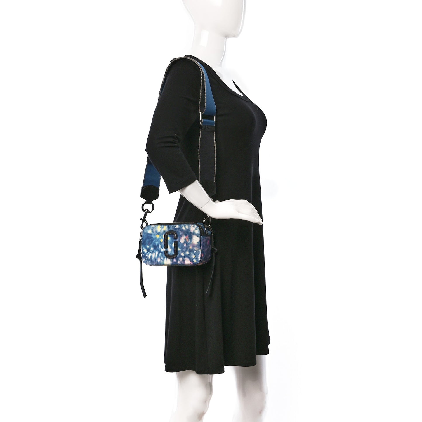 Saffiano Small The Watercolor Snapshot Camera Bag Blue Multicolor