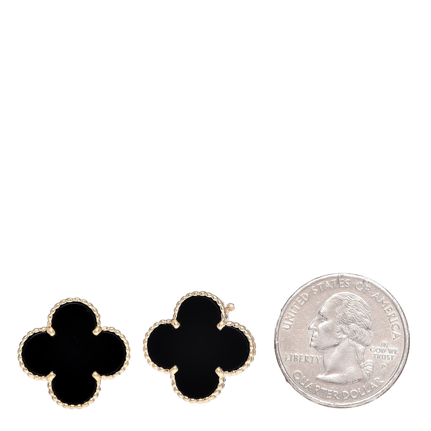 18K Yellow Gold Black Onyx Magic Alhambra Earrings