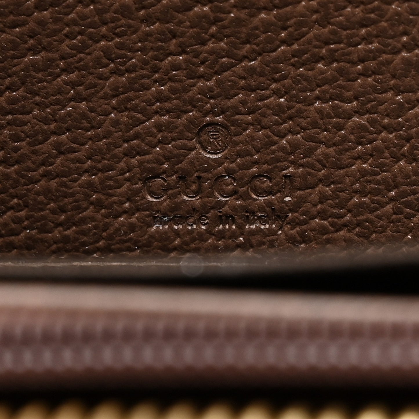 GG Supreme Monogram Web Ophidia Zip Around Wallet Brown