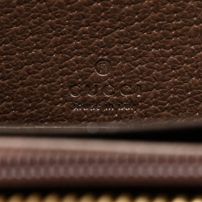 Gucci GG Supreme Monogram Web Ophidia Zip Around Wallet Brown 6 of 10