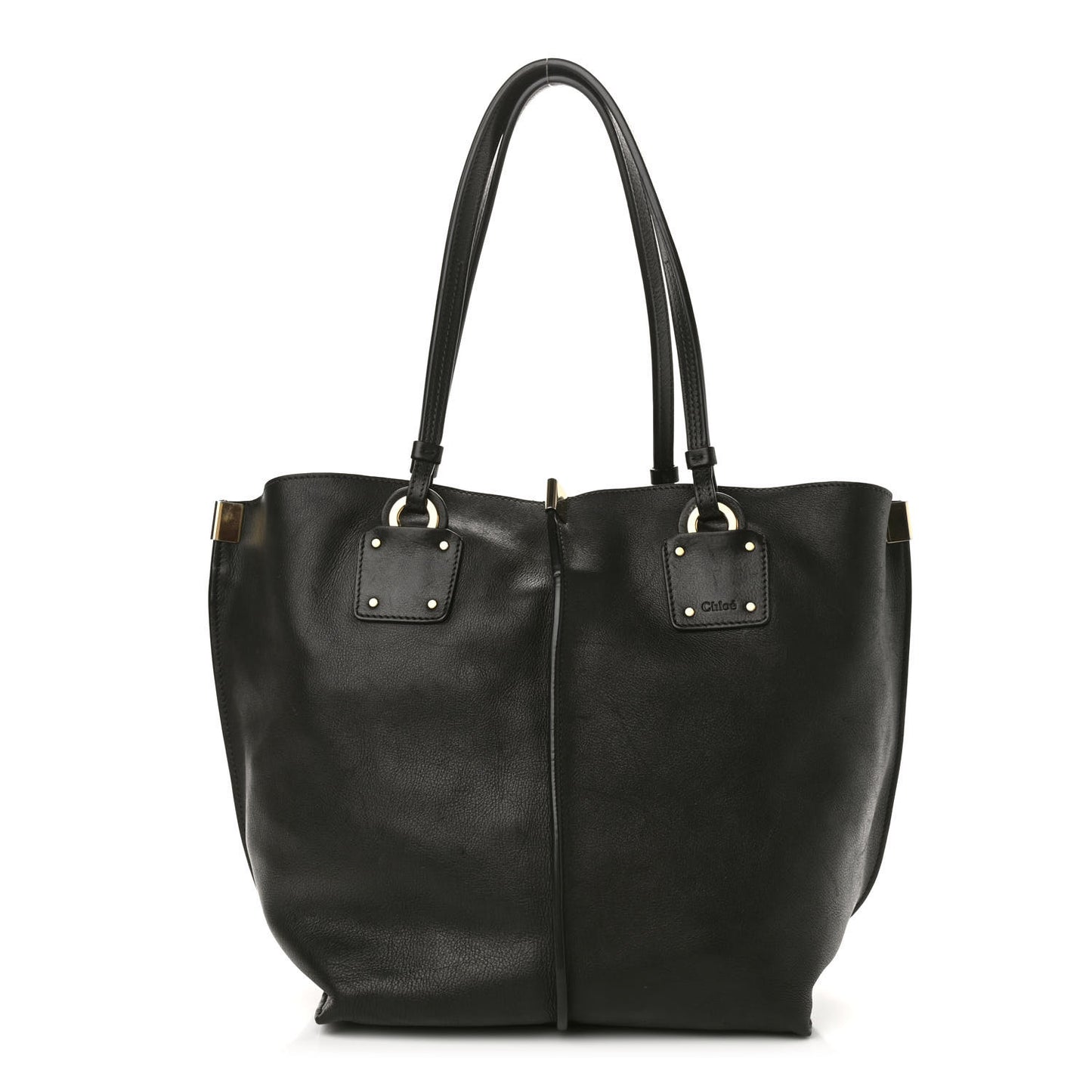 Smooth Calfskin Medium Vick Tote Black