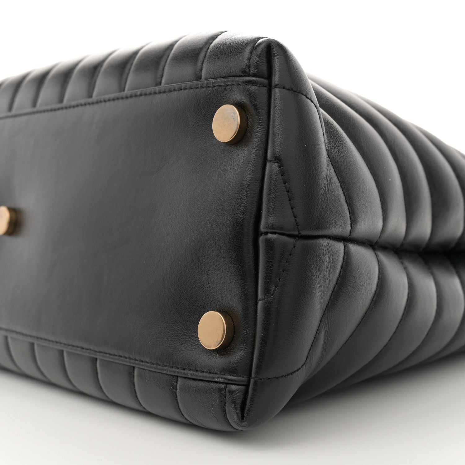 Saint Laurent Calfskin Y Quilted Monogram Large Loulou Shopper Black 10 of 11