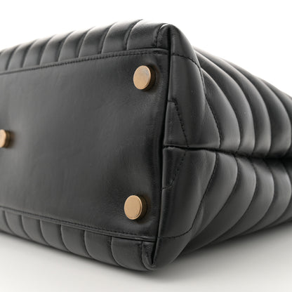 Saint Laurent Calfskin Y Quilted Monogram Large Loulou Shopper Black 10 of 11
