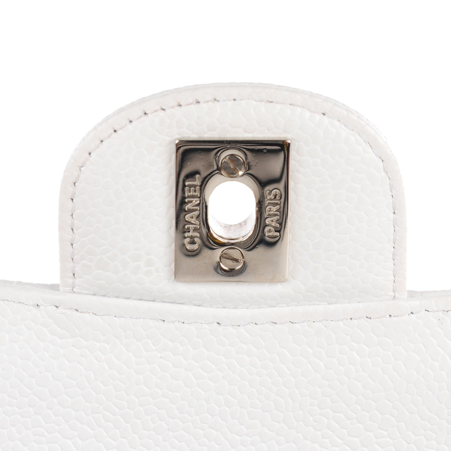 Chanel Caviar Quilted Medium Double Flap White 5 of 7