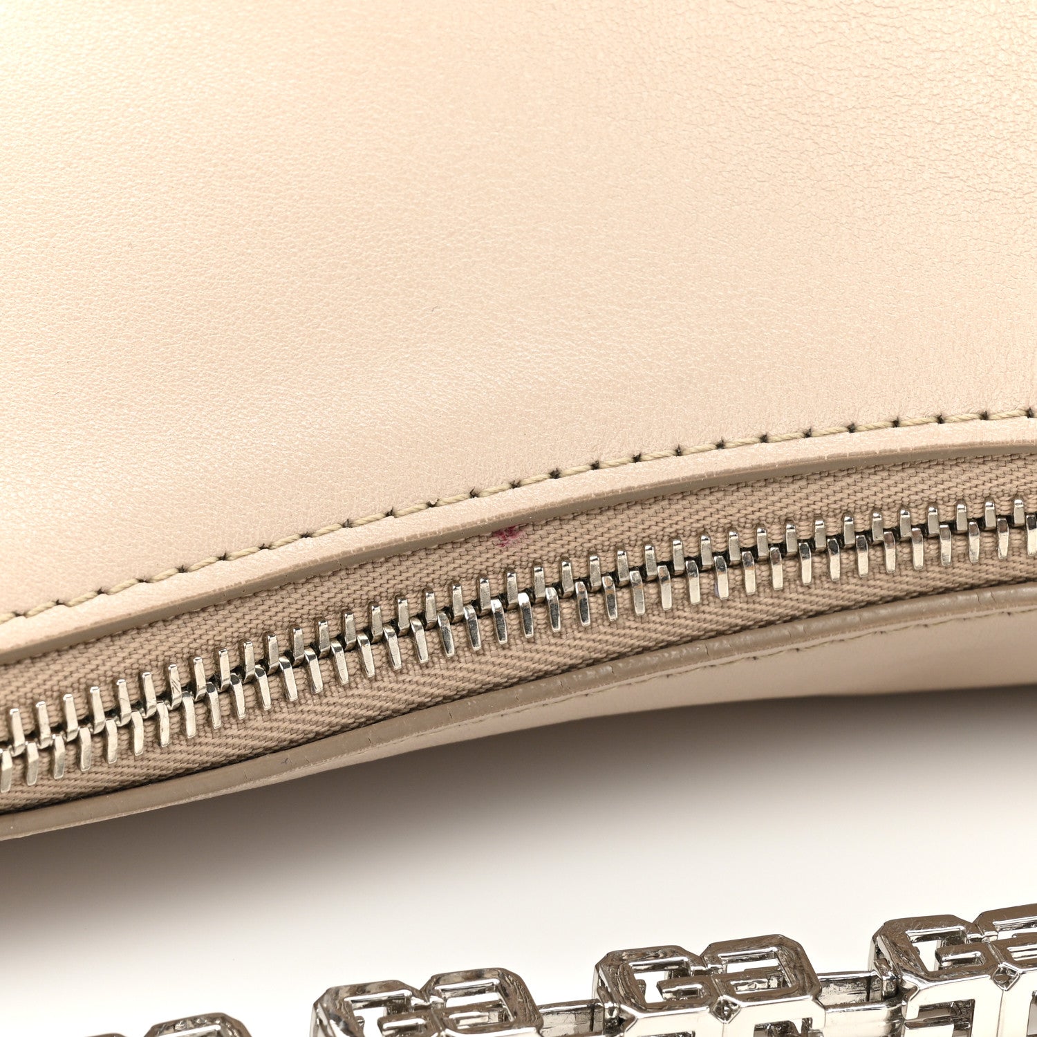 Givenchy Smooth Calfskin Medium Moon Cut Out Shoulder Bag Dune 14 of 14