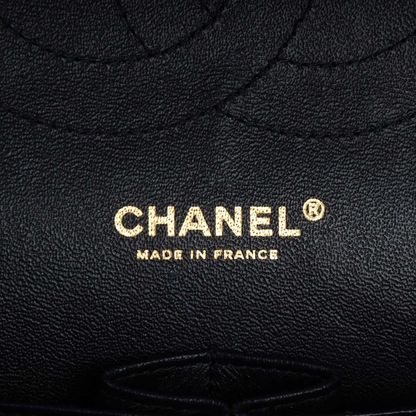 Caviar Quilted Jumbo Double Flap Navy Blue