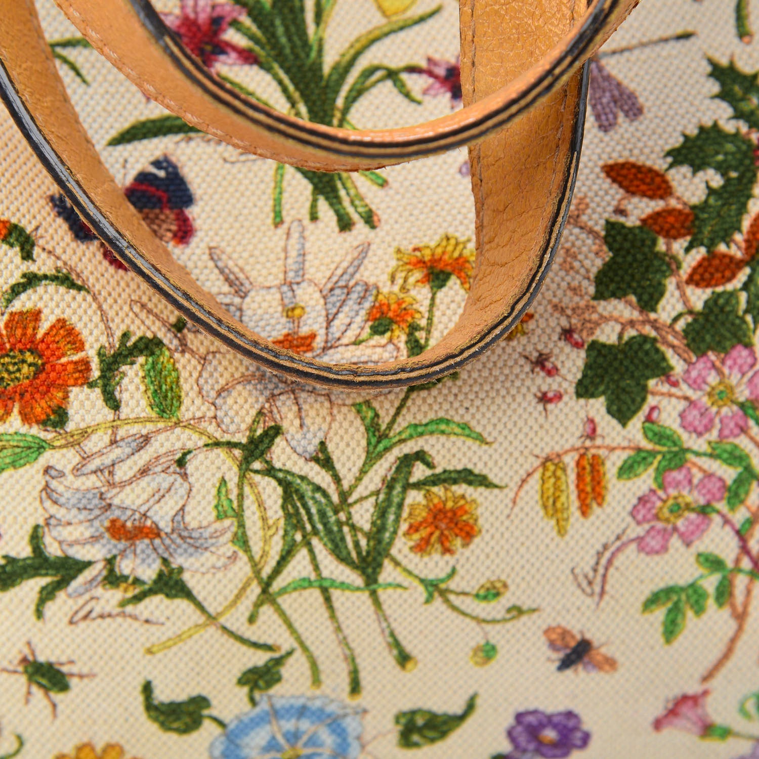 Gucci Canvas Large Floral Flora Joy Tote Yellow 15 of 17