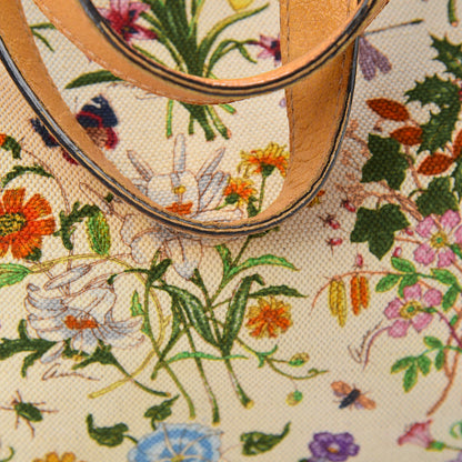Gucci Canvas Large Floral Flora Joy Tote Yellow 15 of 17