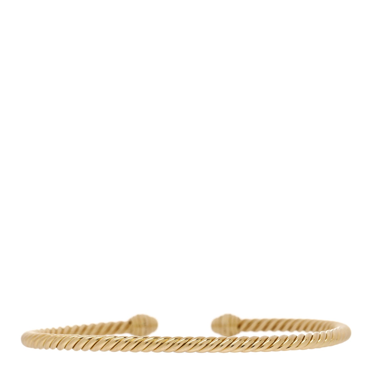 18K Yellow Gold Diamond 3mm Cablespira Bracelet