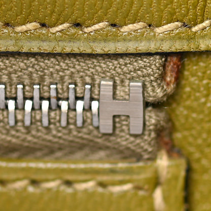 Hermes Shiny Porosus Crocodile Birkin 30 Ficelle Chartreuse 24 of 42