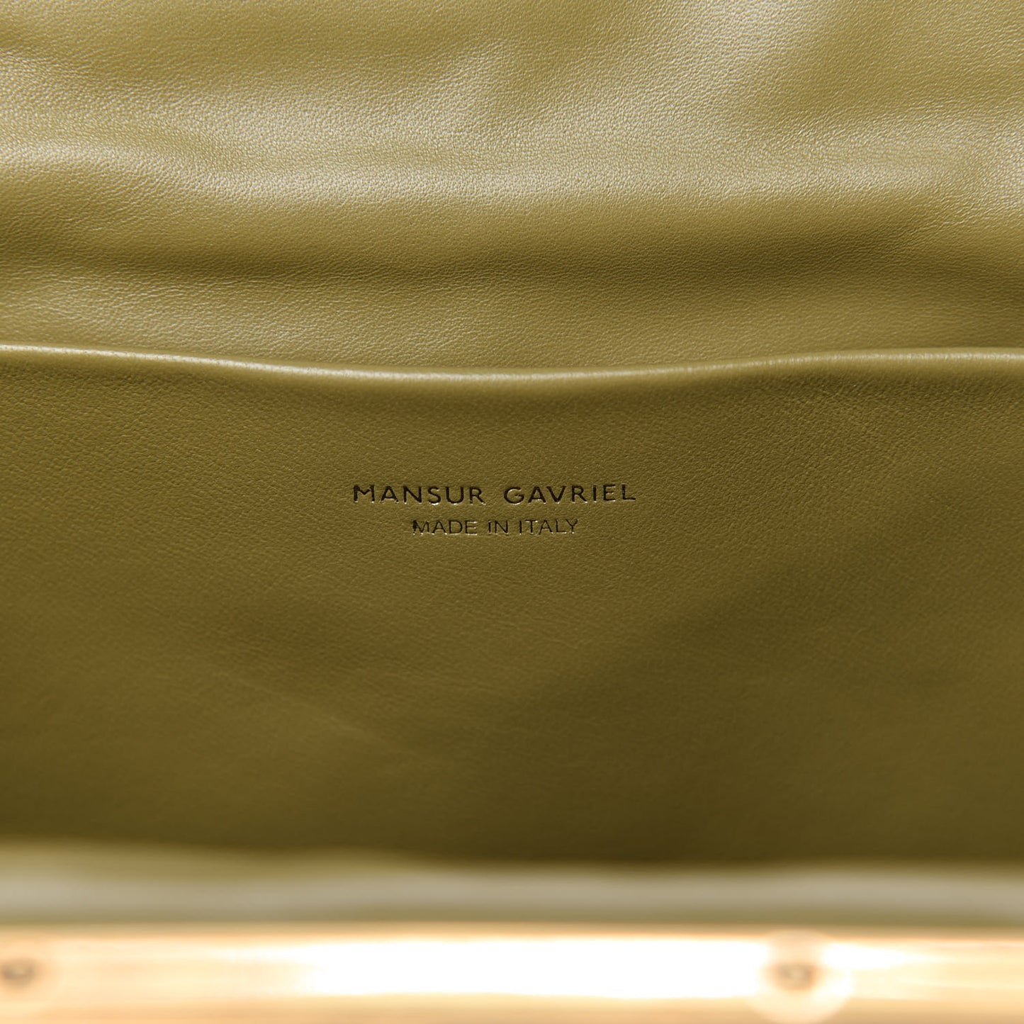 Lambskin Wave Frame Clutch Safari