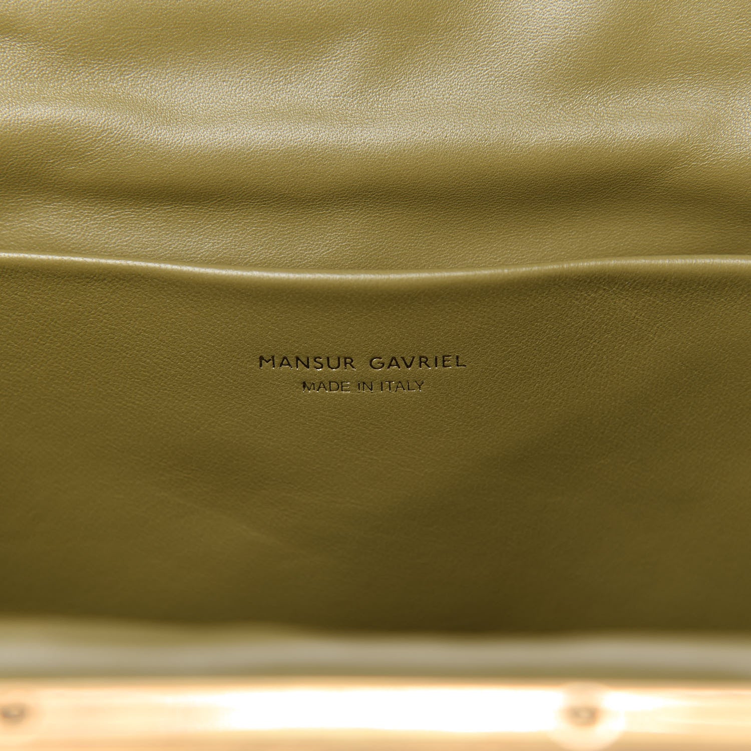 Mansur Gavriel Lambskin Wave Frame Clutch Safari 7 of 8