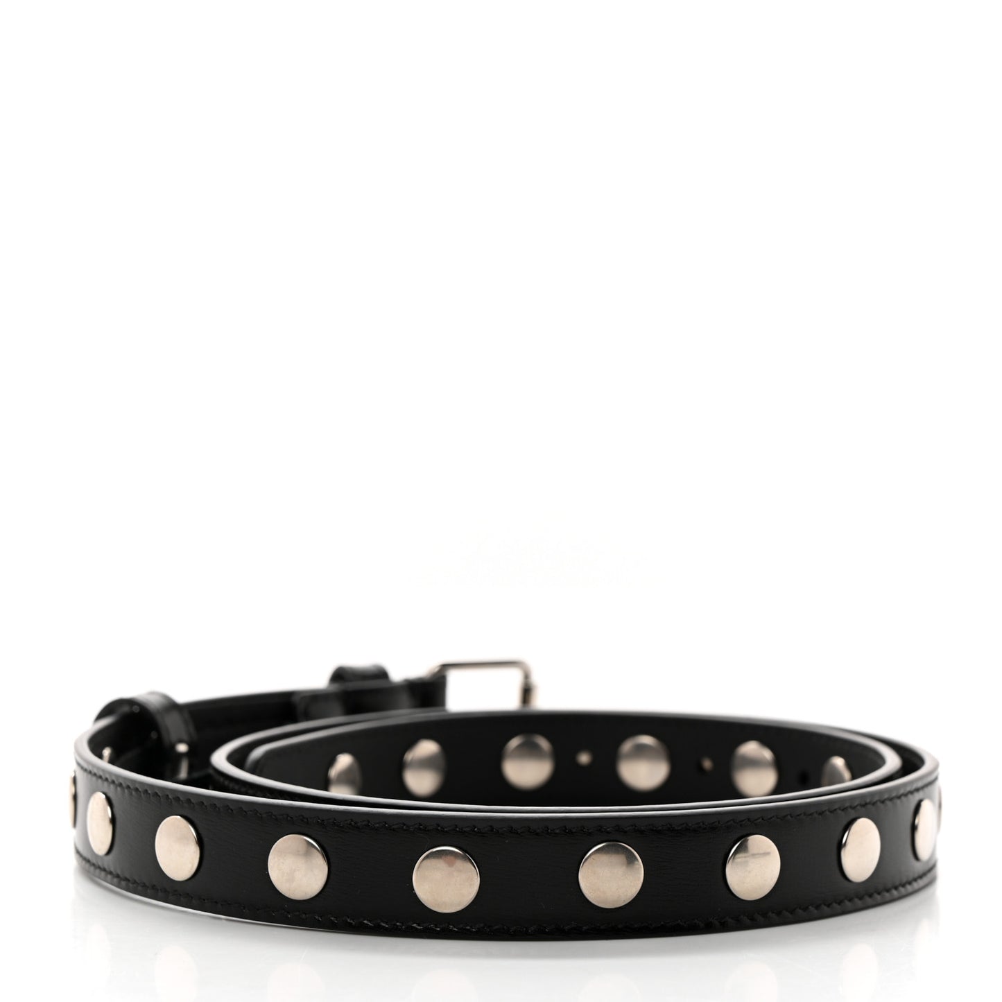 Calfskin Slim Studded Belt 80 32 Black