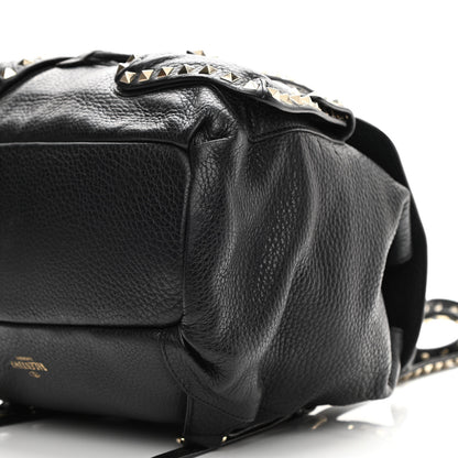 Valentino Garavani Pebbled Calfskin Rockstud Double Pocket Backpack Black 10 of 12