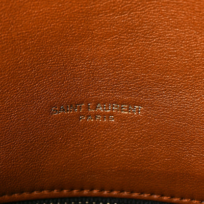 Saint Laurent Lambskin Quilted Medium Loulou Puffer Monogram Chain Satchel Miel Dark 6 of 13