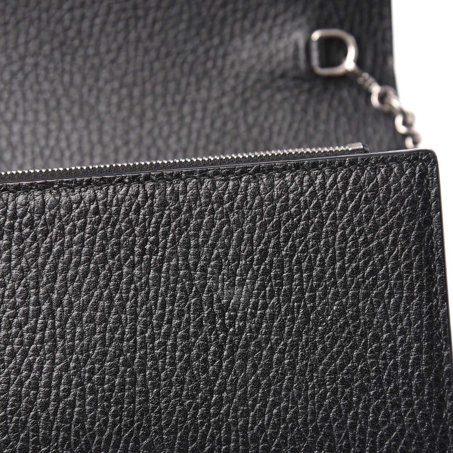 Calfskin Mini Dionysus Chain Wallet Black