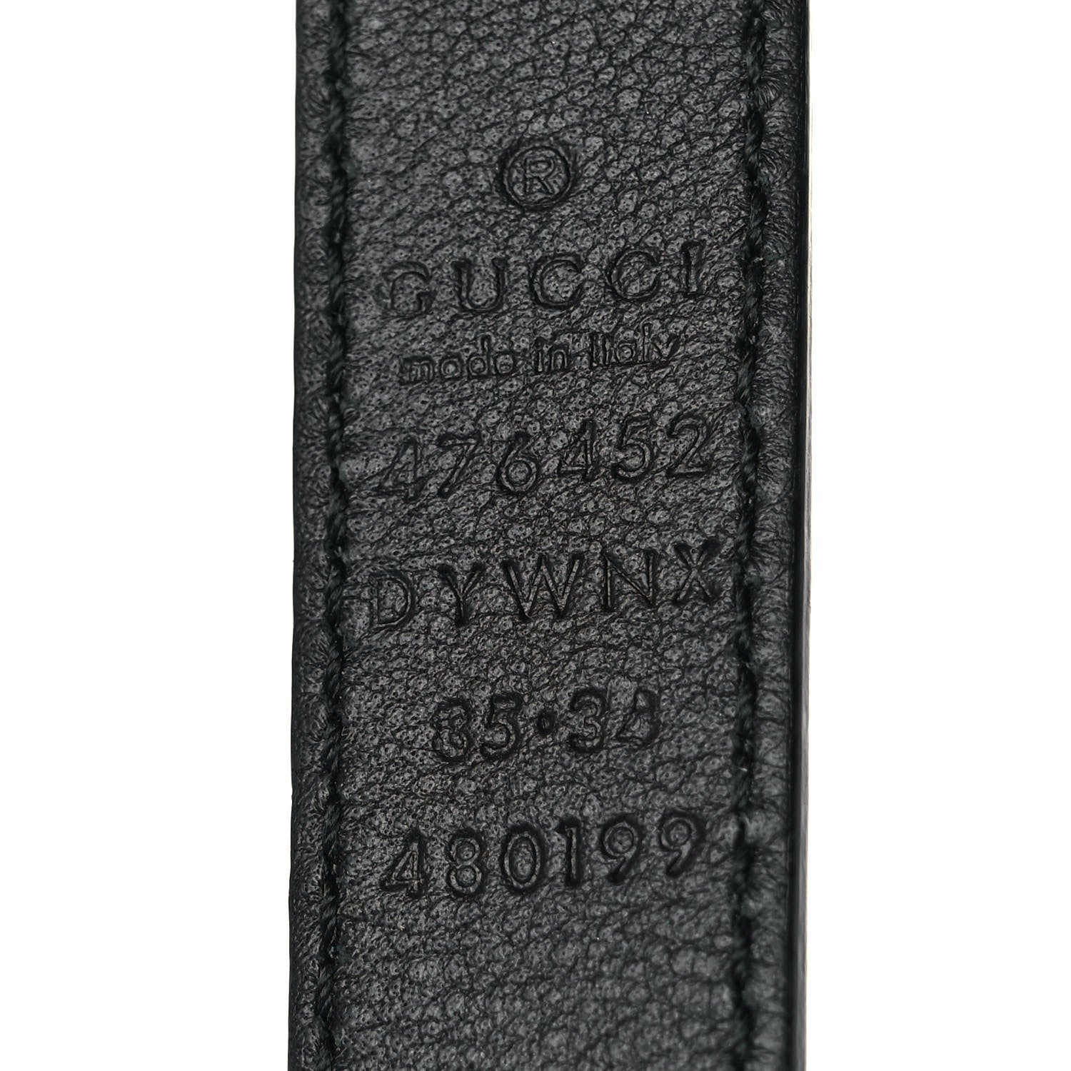 Gucci Calfskin Queen Margaret Bee Belt 85 34 Black 3 of 4