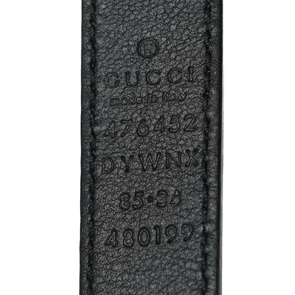 Gucci Calfskin Queen Margaret Bee Belt 85 34 Black 3 of 4