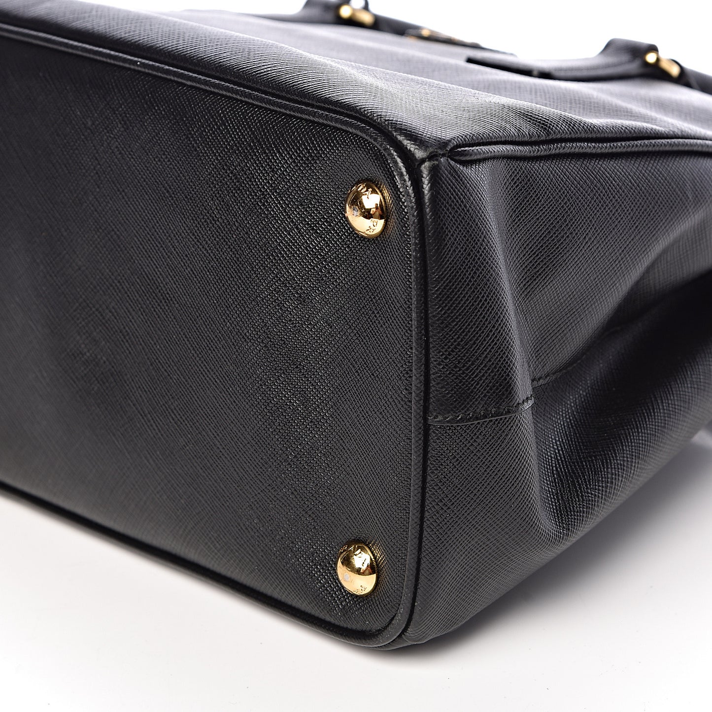 Saffiano Small Galleria Double Zip Tote Black
