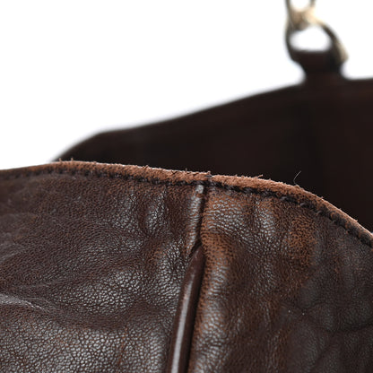 Fendi Crinkled Lambskin Mia Tote Cognac 9 of 14