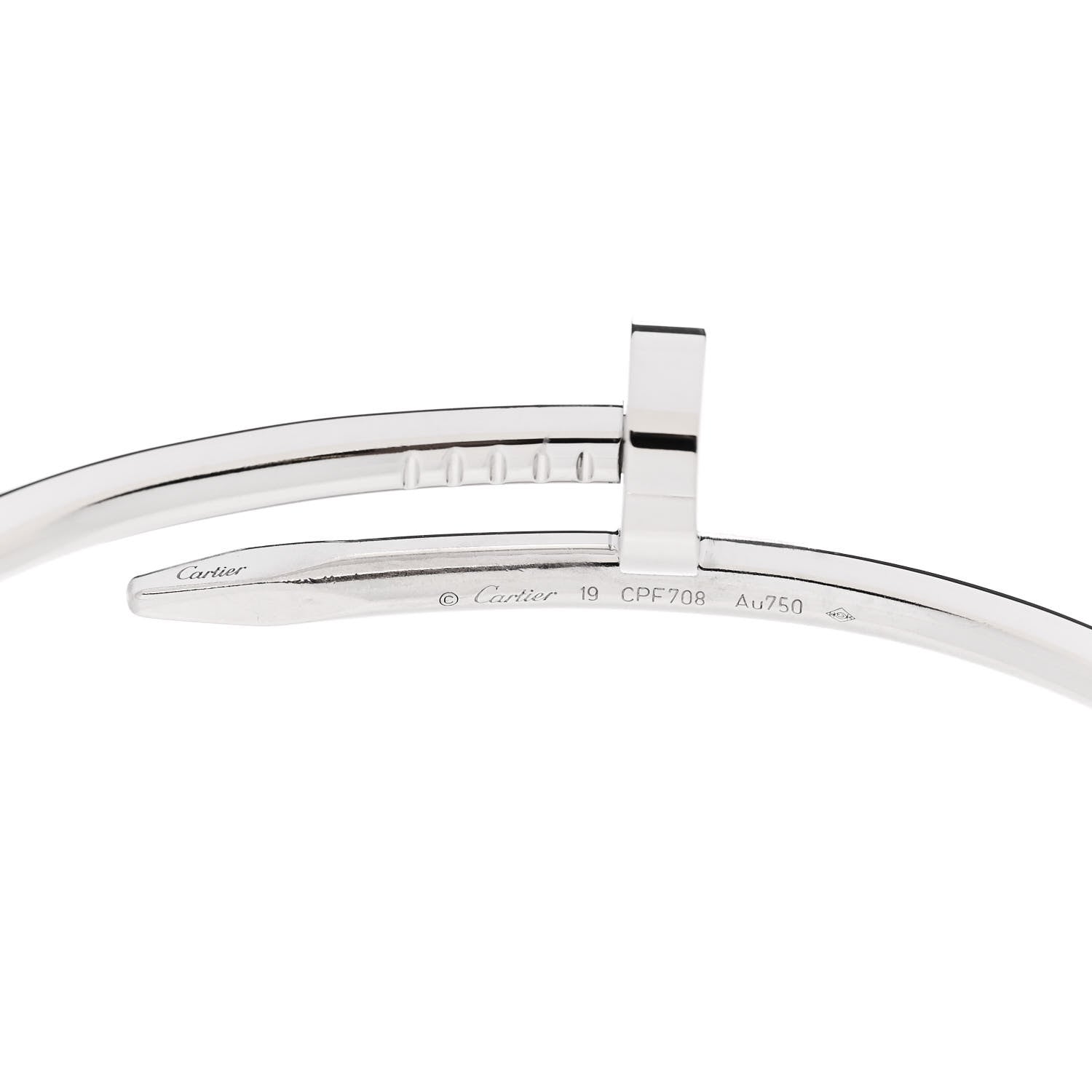 Cartier 18K White Gold Juste Un Clou Bracelet 19 4 of 5