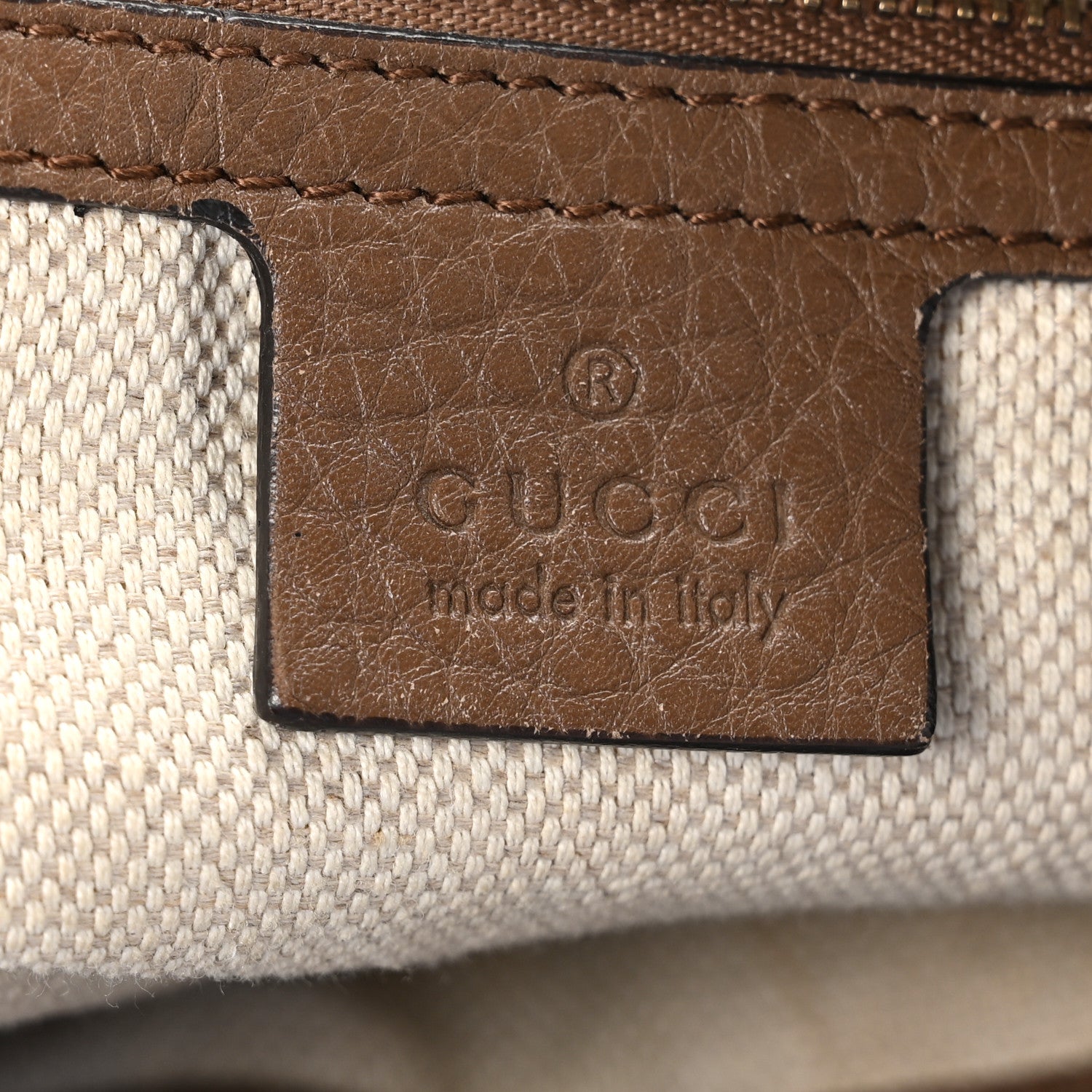 Gucci Pebbled Calfskin Medium Soho Chain Shoulder Bag Maple Brown 6 of 12
