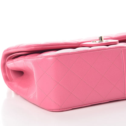 Chanel Caviar Quilted Jumbo Double Flap Pink 5 of 10