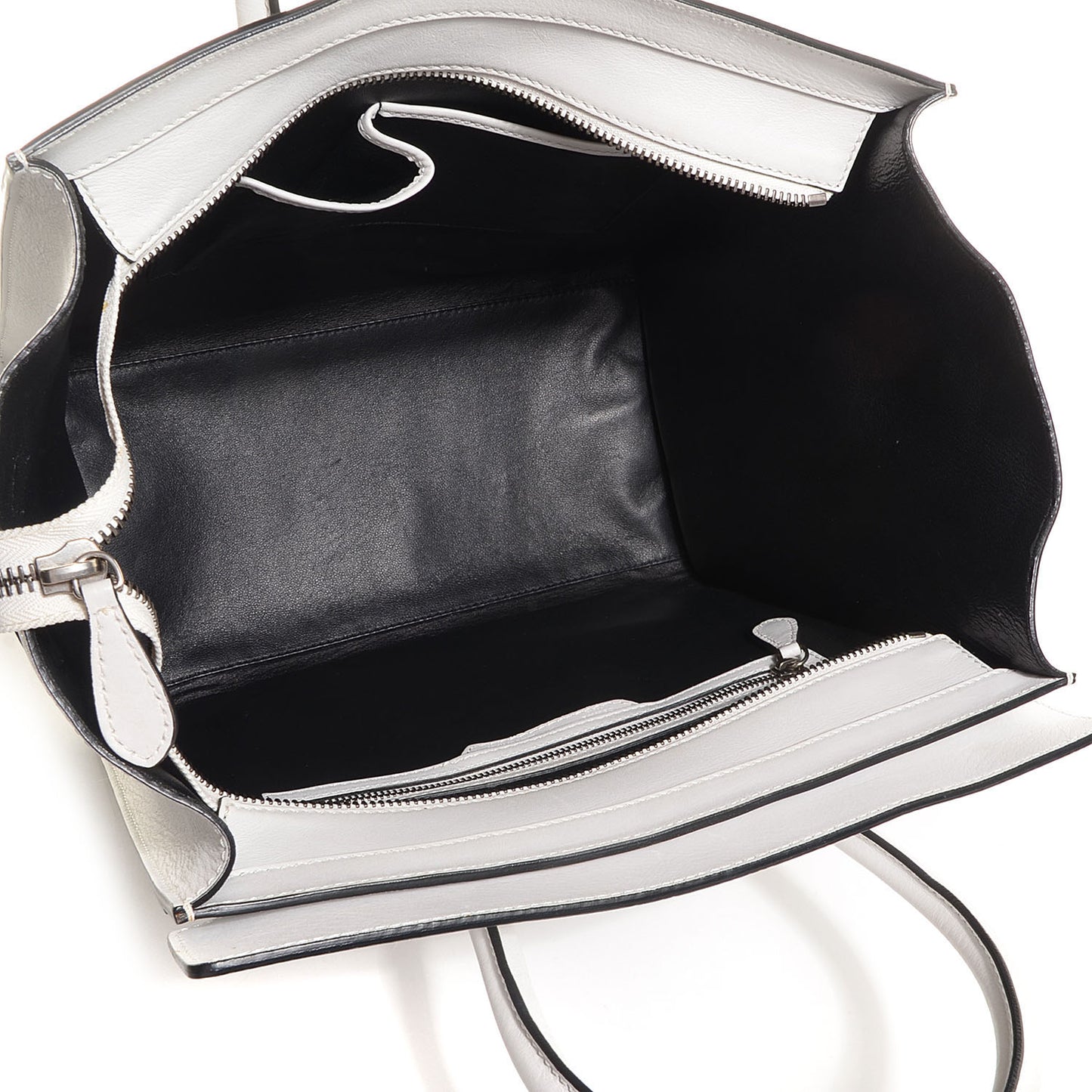 Smooth Calfskin Mini Luggage White Black