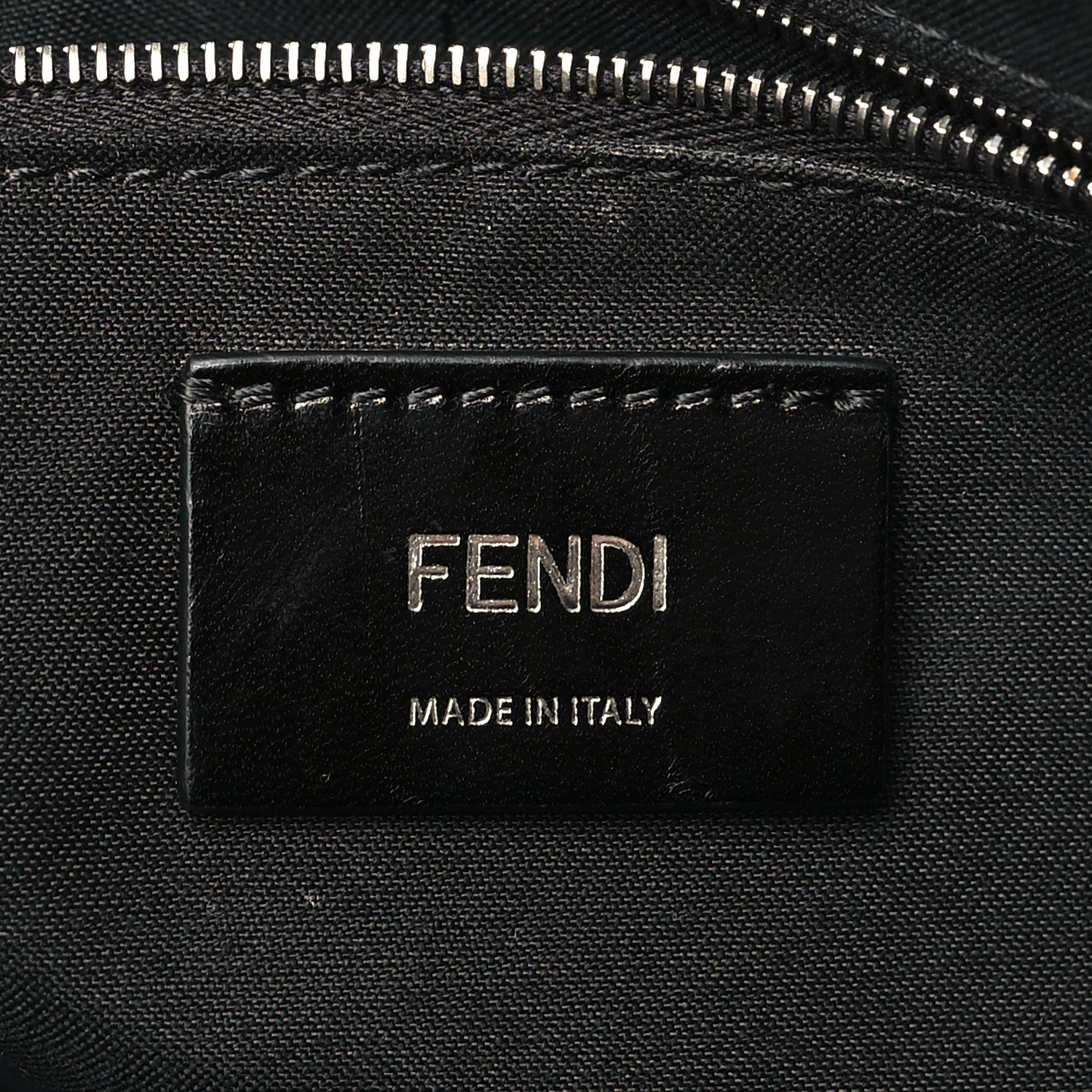 Fendi Glazed Fabric Vitello Liberty FF 1974 Diagonal New Messenger Flap Tobacco Moresco Black 5 of 9