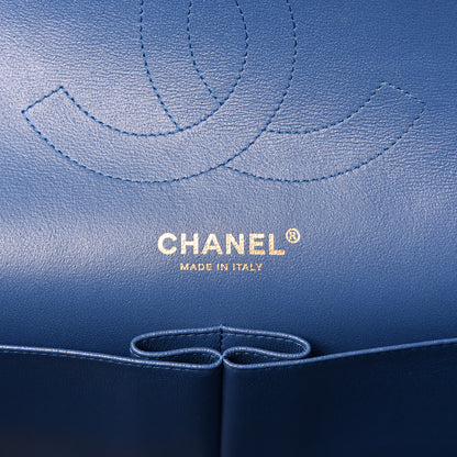 Chanel Lambskin Quilted Jumbo Double Flap Blue 6 of 13