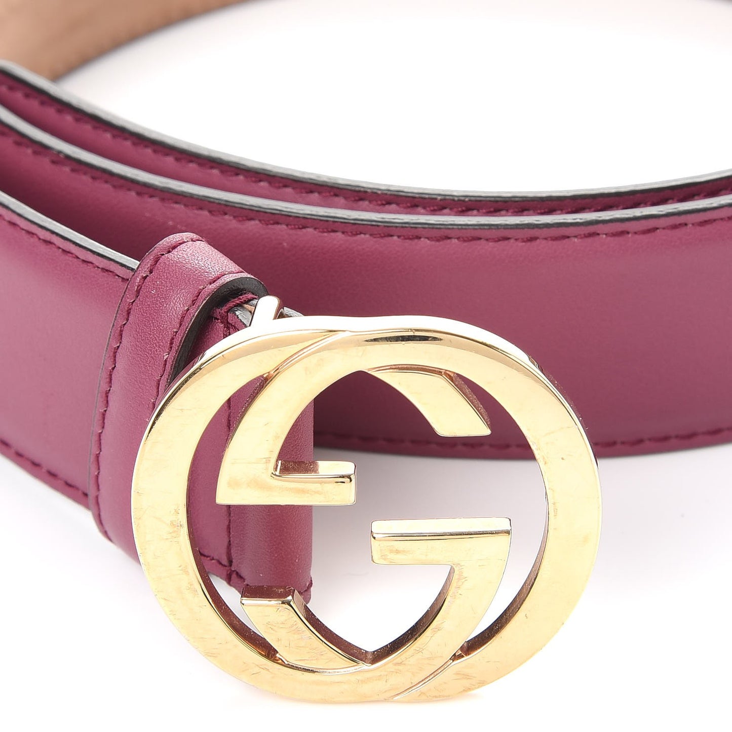 Moon Calfskin Interlocking G 37mm Belt 90 36 New Rosette