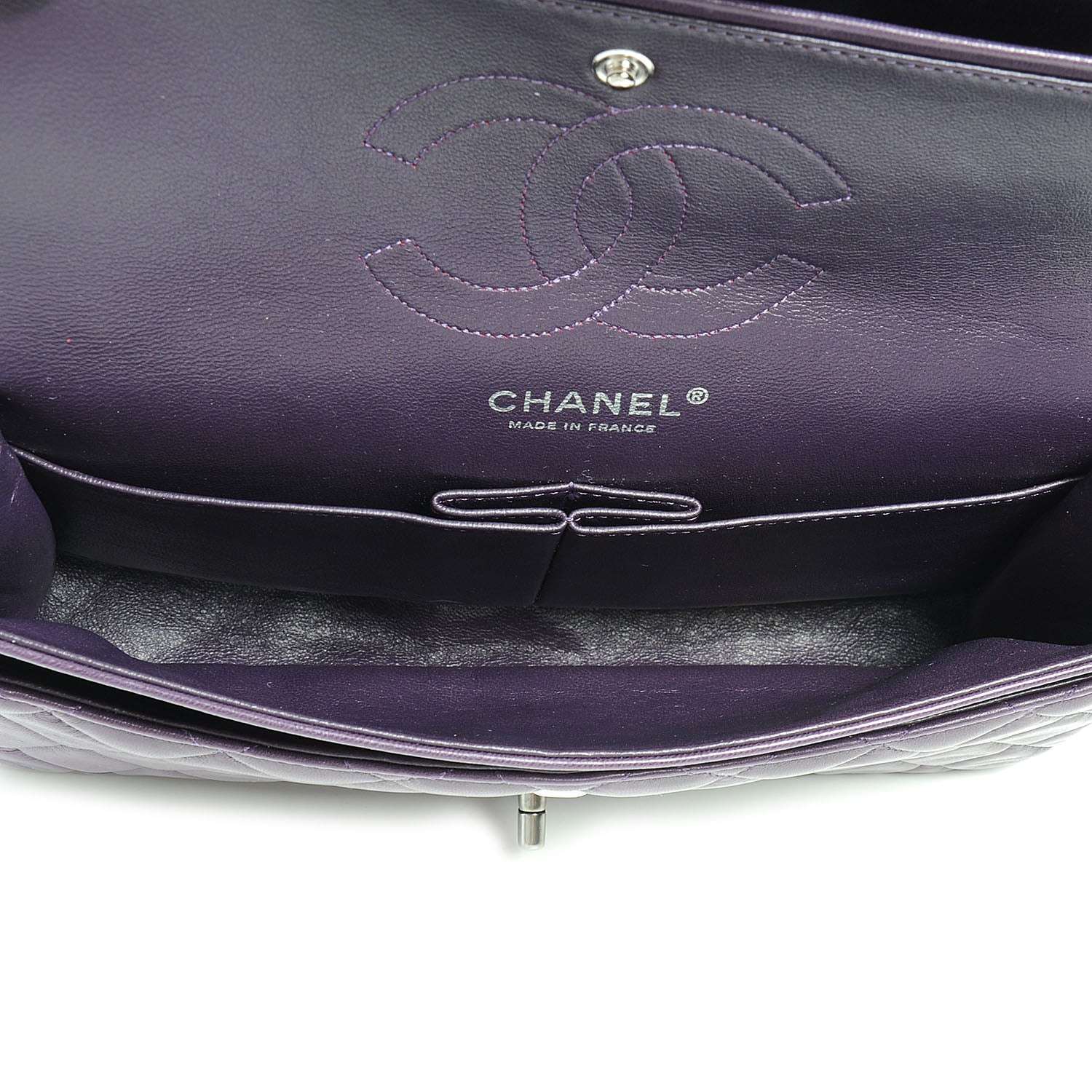 Chanel Lambskin Medium Double Flap Violet 8 of 8