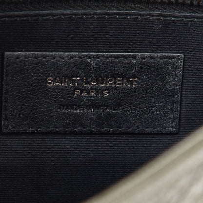 Saint Laurent Crinkled Calfskin Matelasse Monogram Niki Chain Wallet Khaki Militaire 6 of 12
