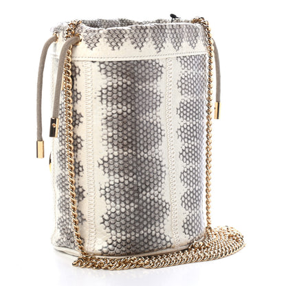 Gucci Snakeskin Mini Zumi Bucket Bag Grey 2 of 4
