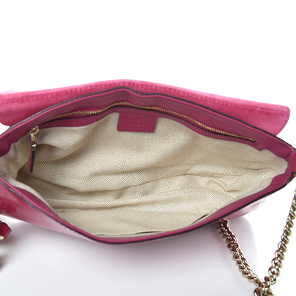 Gucci Patent Medium Soho Flap Crossbody Bright Bougainvillea 5 of 11