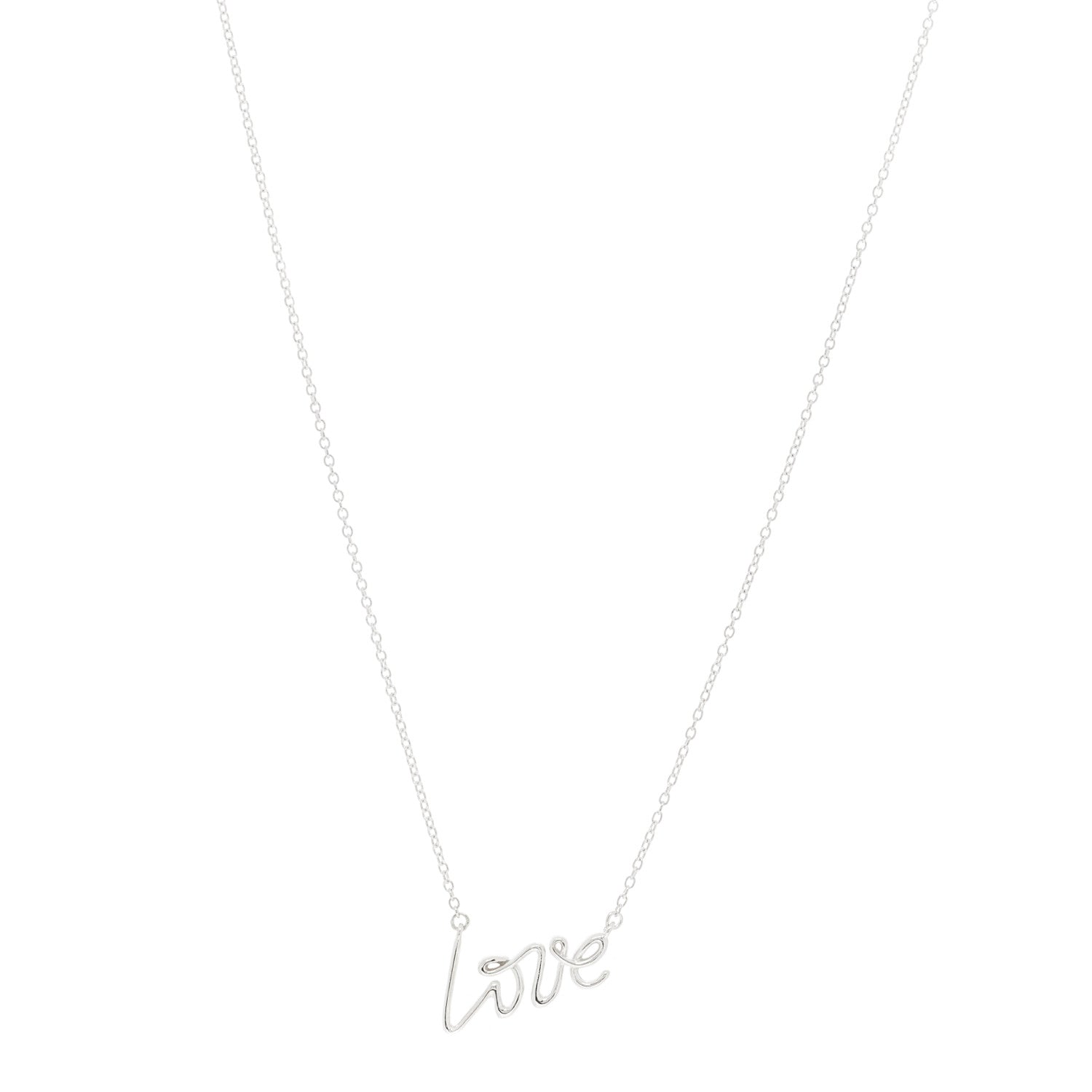 Tiffany Sterling Silver Paloma Picasso Graffiti Love Pendant Necklace 1 of 5