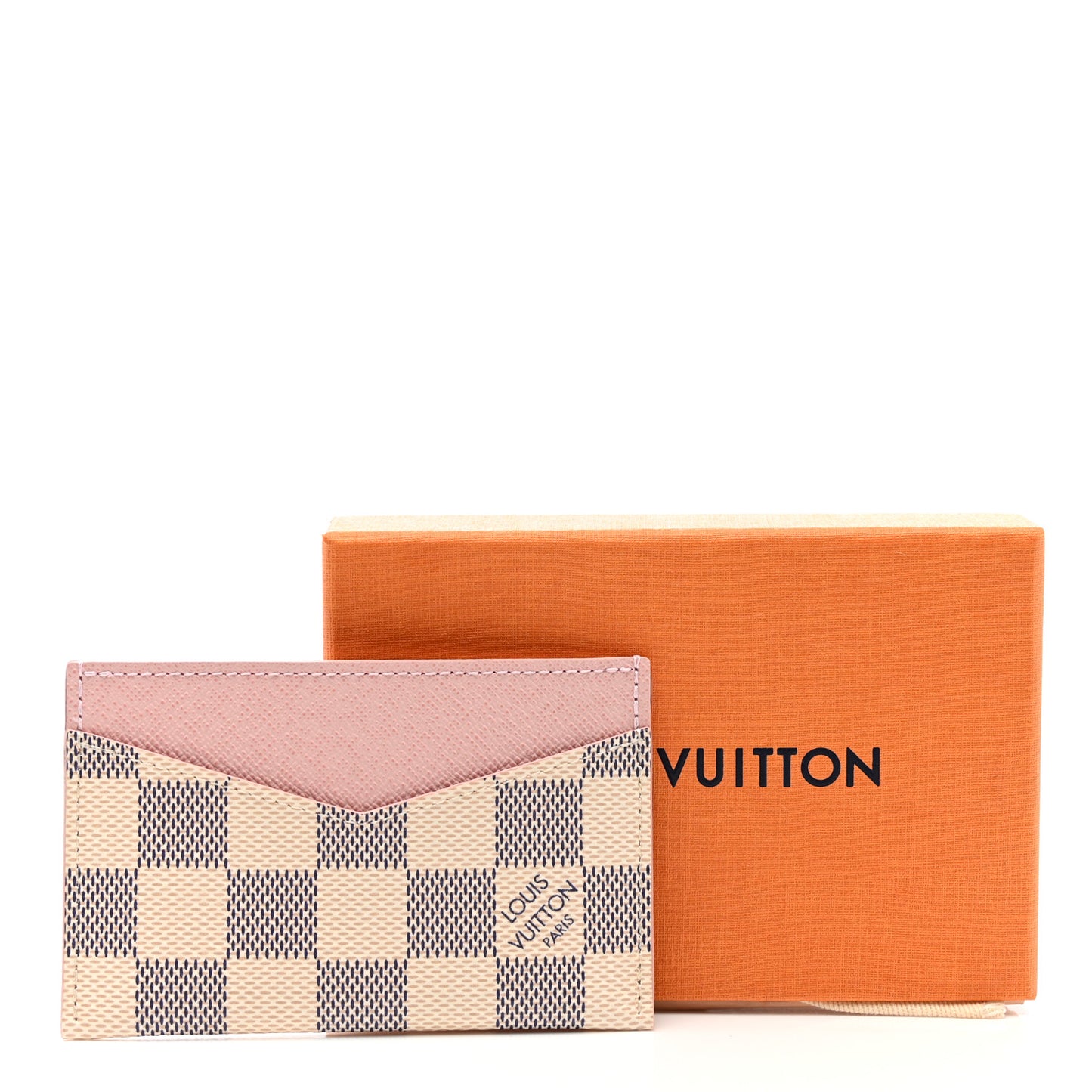 Damier Azur Daily Card Holder Rose Ballerine