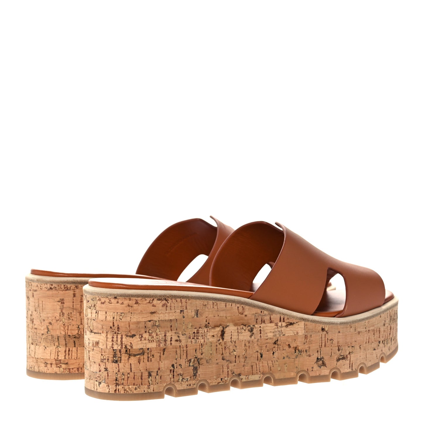 Calfskin Cork Eze 30 Sandals 41 Marron Glaise