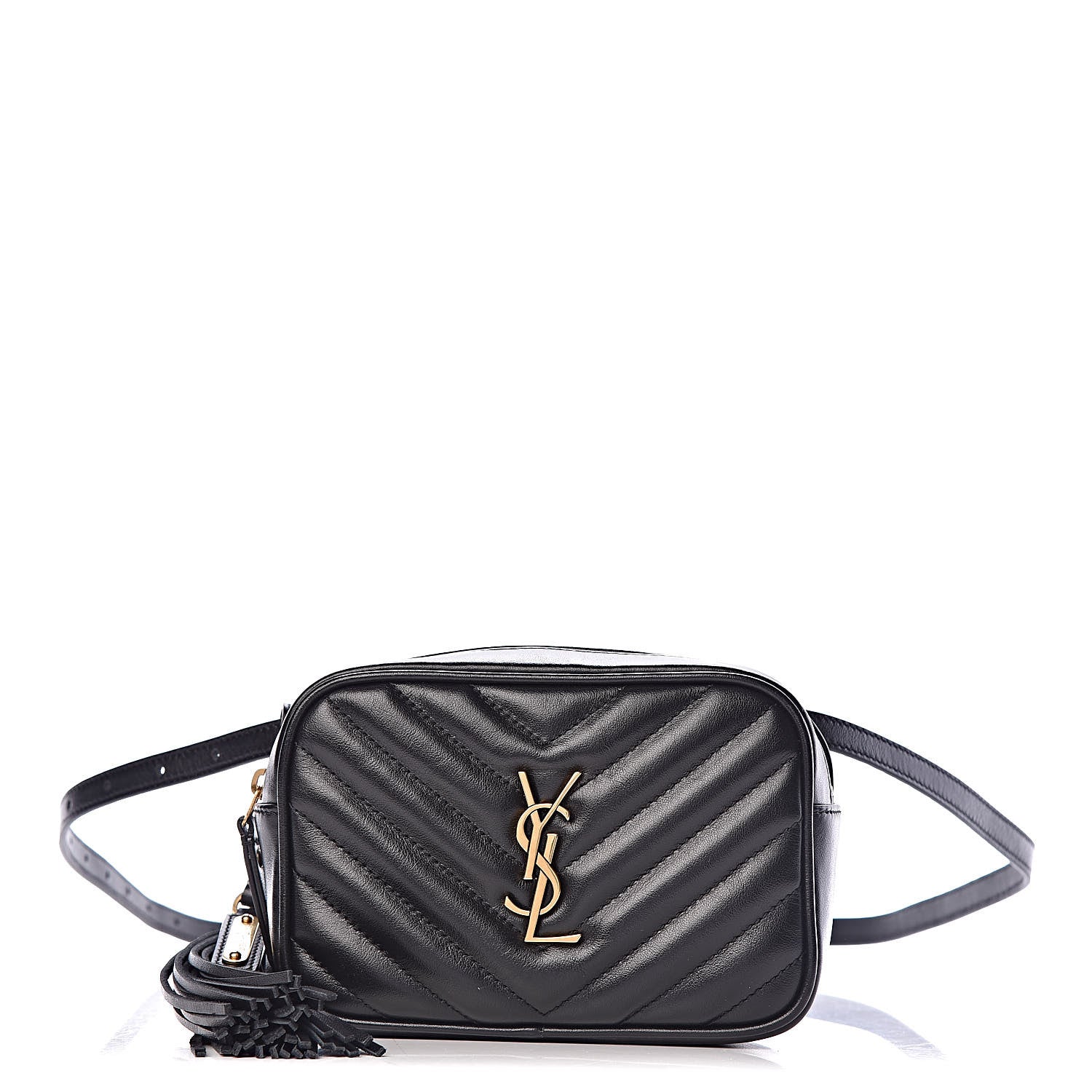Saint Laurent Calfskin Matelasse Monogram Lou Belt Bag Black 1 of 9