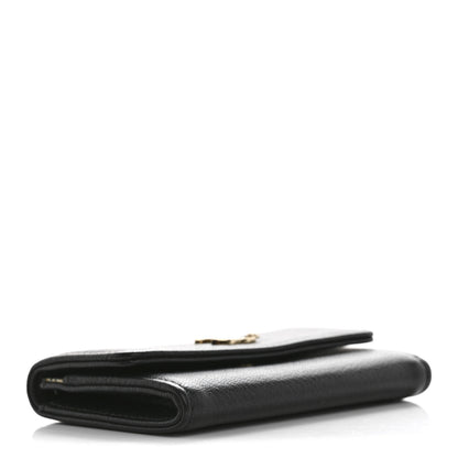 Chanel Goatskin Camellia CC Flap Card Holder Black 4 of 10