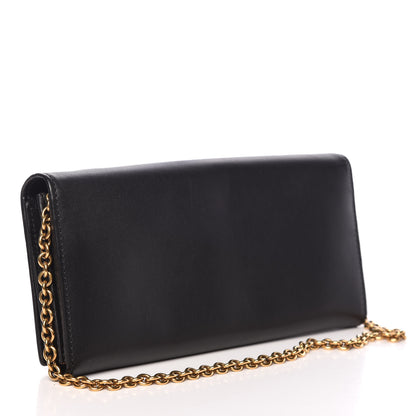 Gucci Calfskin Interlocking G Chain Wallet Black 3 of 12