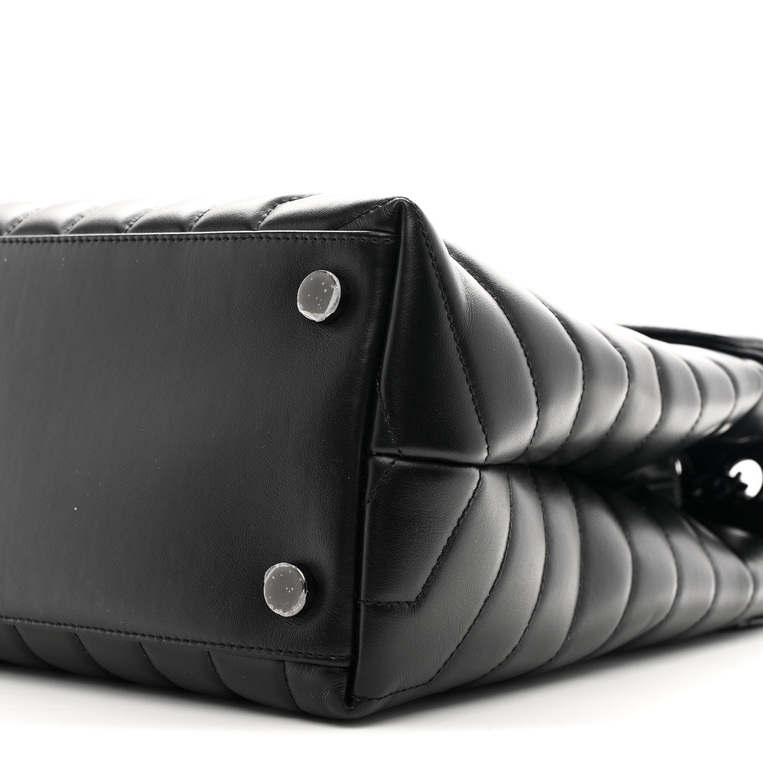 Saint Laurent Calfskin Y Quilted Monogram Monochrome Large Loulou Chain Satchel Black 11 of 11