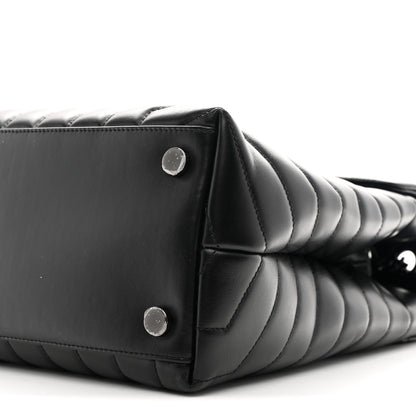 Saint Laurent Calfskin Y Quilted Monogram Monochrome Large Loulou Chain Satchel Black 11 of 11