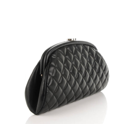 Chanel Lambskin Quilted Timeless Clutch Black 3 of 7