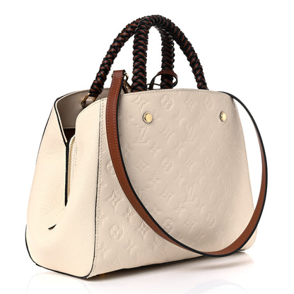 Louis Vuitton Empreinte Braided Montaigne MM Creme Beige Caramel 3 of 9